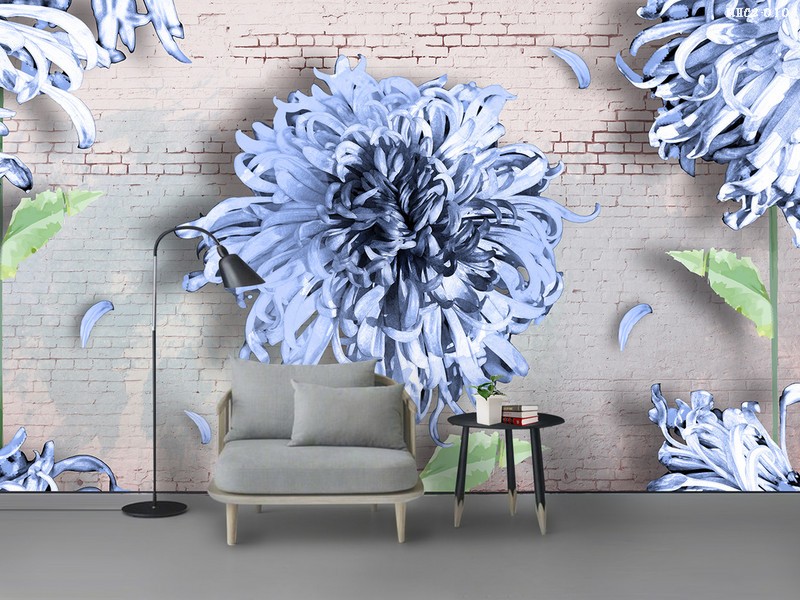 Tranh hoa cúc tím MHC2-010